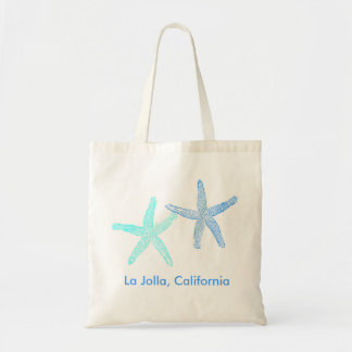 Beach Wedding Welcome Bag Tote (Blue Starfish)