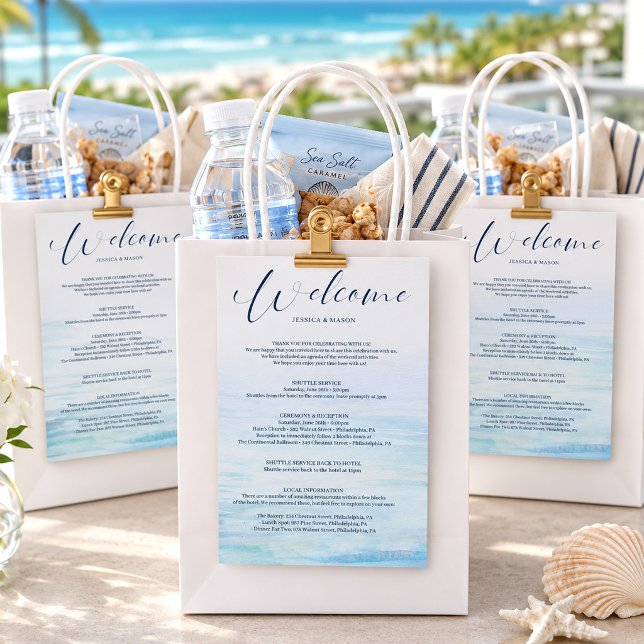 Beach Wedding Welcome Itinerary Letter Program Programme (Creator Uploaded)