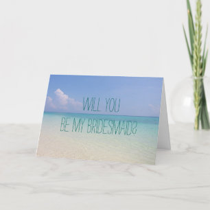 Beach Wedding Will You Be My Bridesmaid Cards