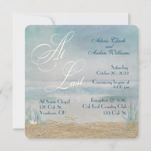 beach wedding with starfish (Front)