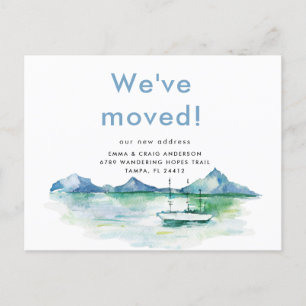 Beach We've Moved Postcard