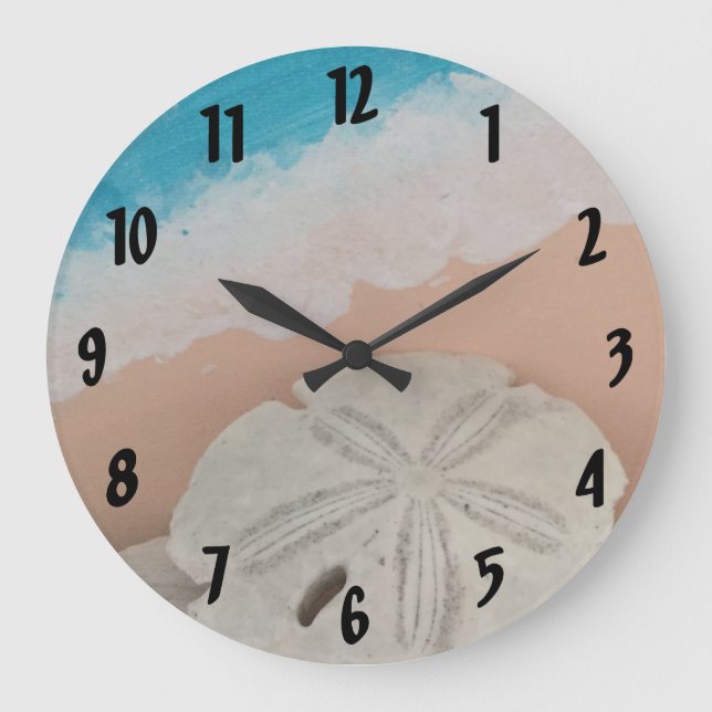 Beach Wishes Large Clock (Front)