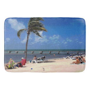 Beach with Coconut Palm Bath Mat