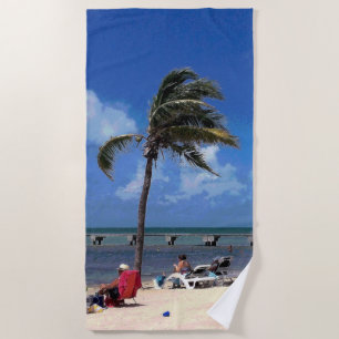 Beach with Coconut Palm Towel