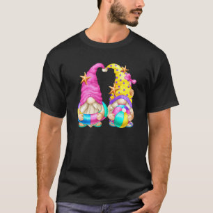 Beach With Flip Flops For Gardener & Summer Gnome T-Shirt