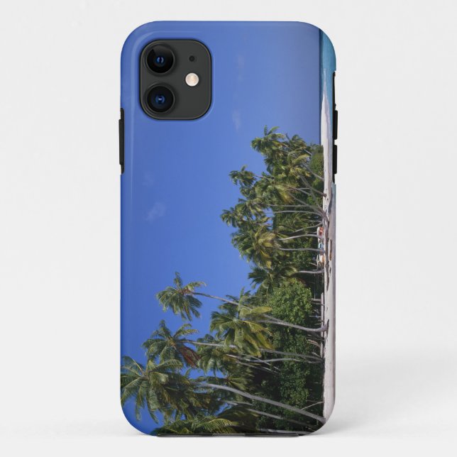 Beach with palm trees, Maldives Case-Mate iPhone Case (Back)