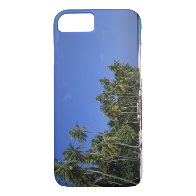 Beach with palm trees, Maldives Case-Mate iPhone Case (Back)