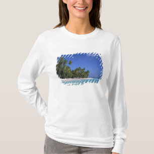Beach with palm trees, Maldives T-Shirt