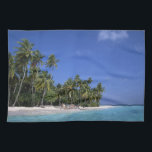 Beach with palm trees, Maldives Tea Towel<br><div class="desc">COPYRIGHT Paul Thompson / DanitaDelimont.com | AS24 PTH0010.jpg | Beach with palm trees,  Maldives</div>
