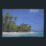 Beach with palm trees, Maldives Tea Towel<br><div class="desc">COPYRIGHT Paul Thompson / DanitaDelimont.com | AS24 PTH0010.jpg | Beach with palm trees,  Maldives</div>