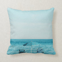 Beach with Parasol and beautiful horizon -