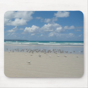 Beach with Seagulls Mouse Mat