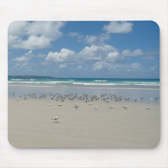 Beach with Seagulls Mouse Mat (Front)