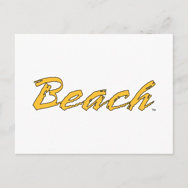 Beach Wordmark Postcard (Front)