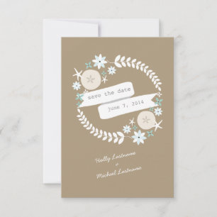 Beach Wreath & Banner Save The Date