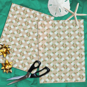 Beach Wreath Sea Stars Sand Dollars Christmas Tissue Paper