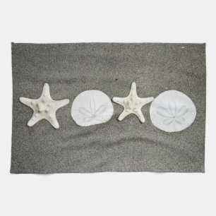 Beach X's and O's Photo Kitchen Towel