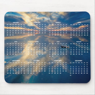 Beach Yearly Calendar 2023 Mouse Mat