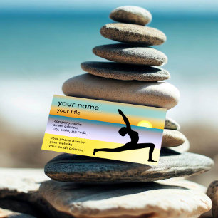 Beach Yoga Instructor Teacher Studio Business Card