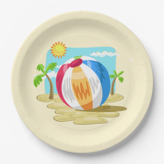 Beachball Paper Plate (Front)