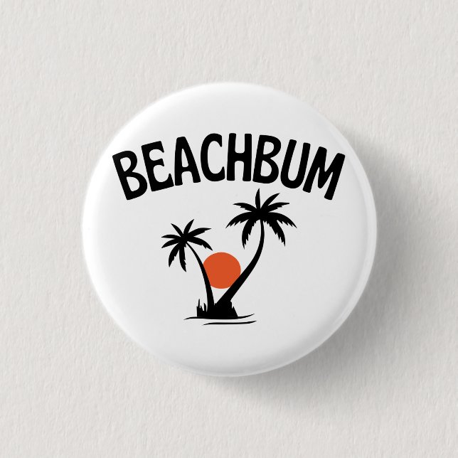 Beachbum  Beach Summer    3 Cm Round Badge (Front)