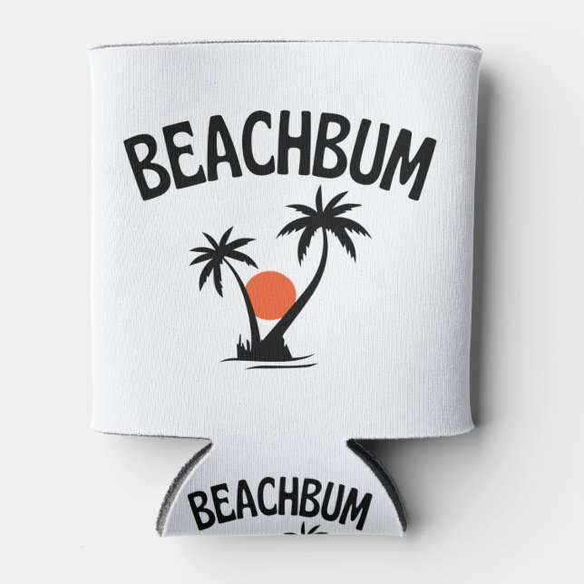 Beachbum  Beach Summer  Can Cooler (Front)