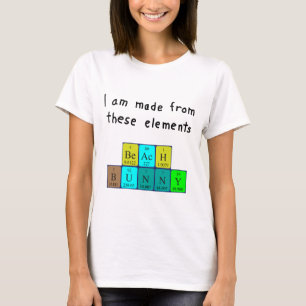 Beachbunny periodic table name shirt
