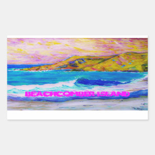 Beachcomber Island Rectangular Sticker