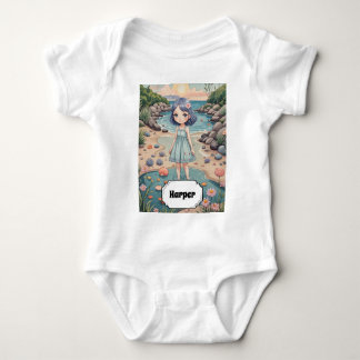 Beachcomber's Bliss Personalised Baby Bodysuit