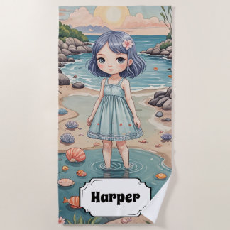 Beachcomber's Bliss Personalised Beach Towel
