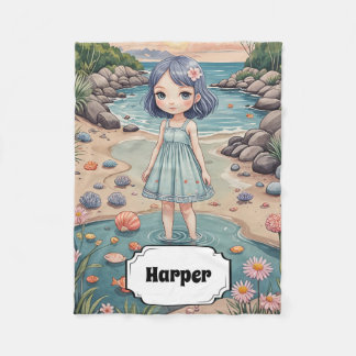 Beachcomber's Bliss Personalised Fleece Blanket