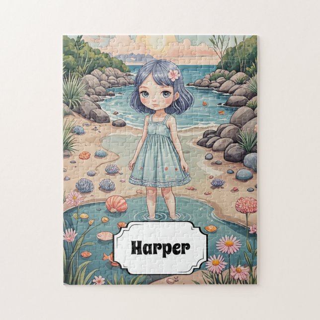 Beachcomber's Bliss Personalised Jigsaw Puzzle (Vertical)