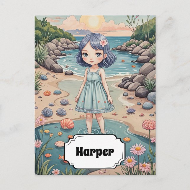 Beachcomber's Bliss Personalised Postcard (Front)