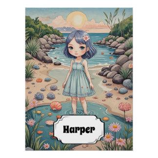 Beachcomber's Bliss Personalised Poster