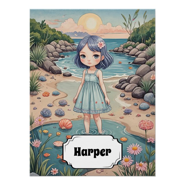 Beachcomber's Bliss Personalised Poster (Front)