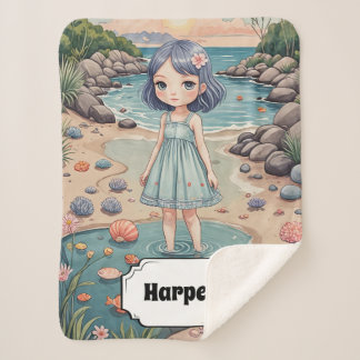 Beachcomber's Bliss Personalised Sherpa Blanket