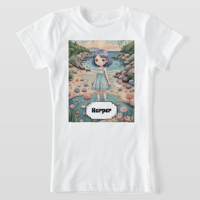 Beachcomber's Bliss Personalised T-Shirt (Laydown)