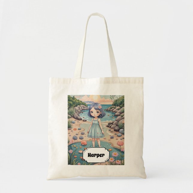Beachcomber's Bliss Personalised Tote Bag (Front)