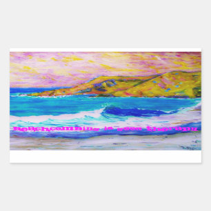 beachcombing is good therapy rectangular sticker