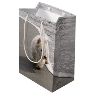 Beachcombing Westie Photo Gift Bag