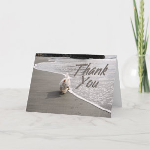 Beachcombing Westie Photo Thank You Card