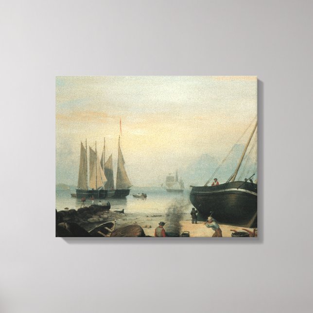 Beached for Repairs, Duncan's Point, Gloucester Canvas Print (Front)