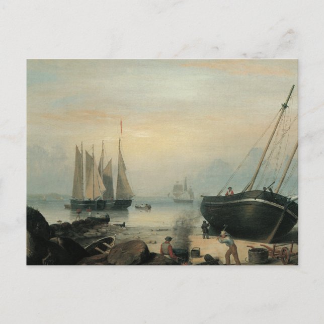 Beached for Repairs, Duncan's Point, Gloucester Postcard (Front)