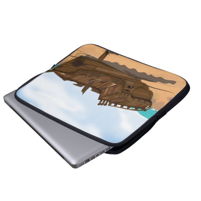 Beached Shipwreck Laptop Sleeve (Front Bottom)