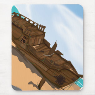 Beached Shipwreck Mouse Mat