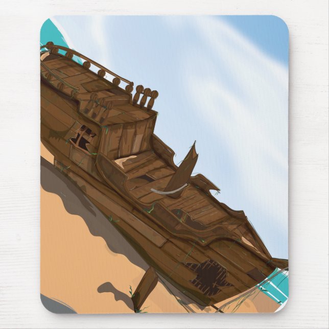 Beached Shipwreck Mouse Mat (Front)