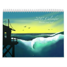 Beaches and Surf 2017 Art Calendar