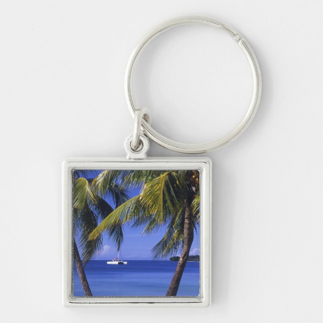 Beaches at Negril, Jamaica Key Ring (Front)