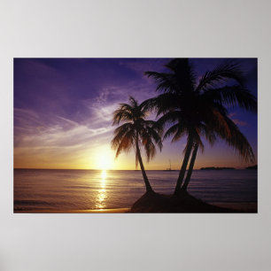 Beaches at Negril, Jamaica Poster
