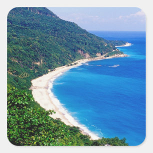 Beaches, Barahona, Dominican Republic, Square Sticker